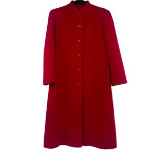 Vintage Red Wool Coat